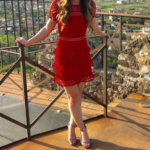 Red cocktail dress
